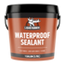 Liquid Rubber Waterproof Sealant 1-gallon bucket transparent background