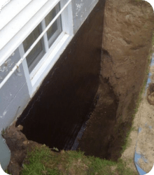 Liquid Rubber Exterior Foundation Leak Repair