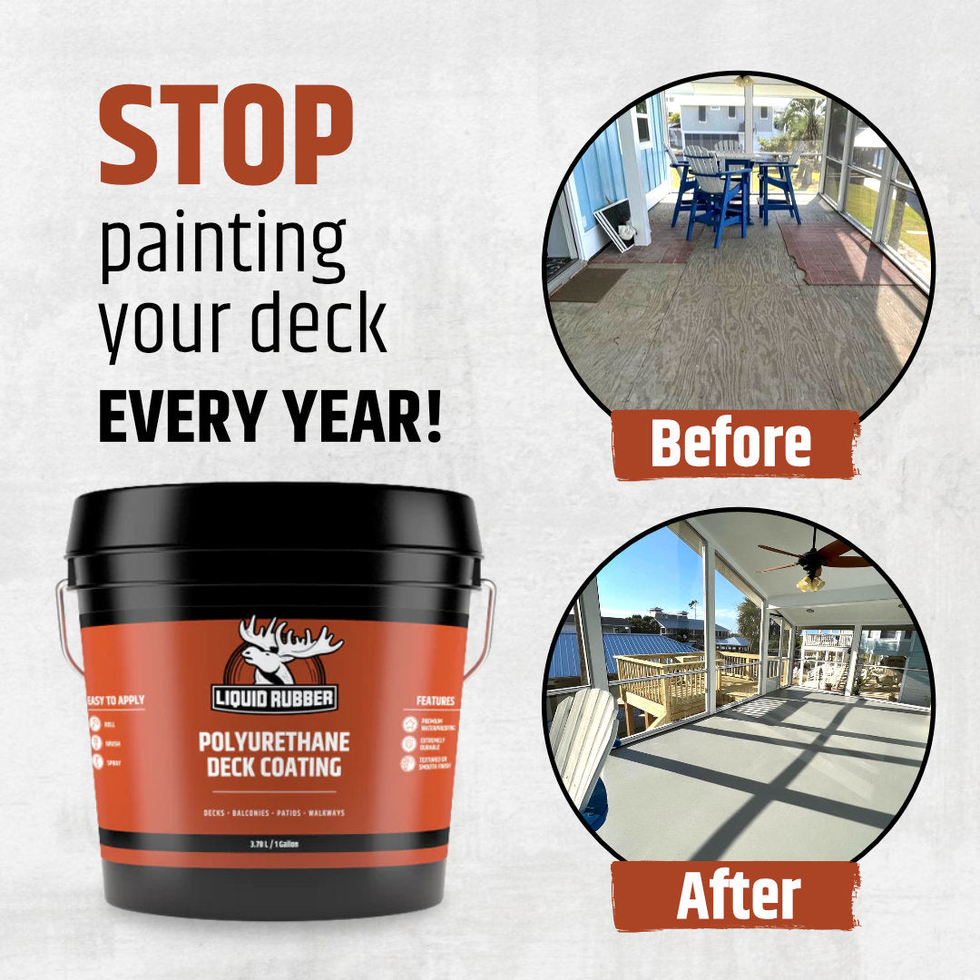 Polyurethane Deck Coating Textured & Smooth | Liquid Rubber